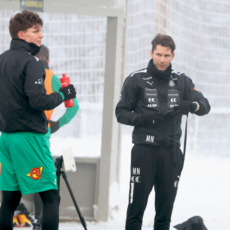 Magnus og Halvor under gårsdagens økt på HIAS